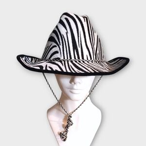 Zebra Print Cowboy Hat